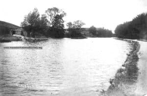 Along the south side of the Erie Canal