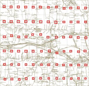 This 1904 map of Macedon shows the lot numbers.