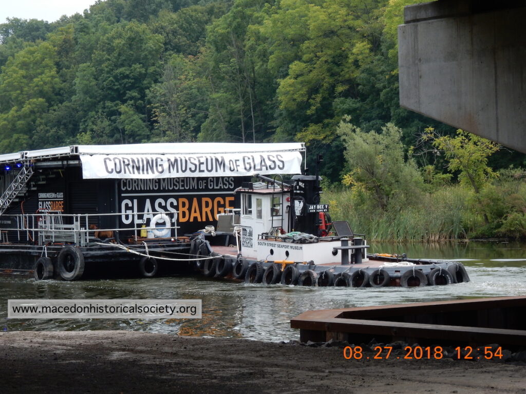 The GlassBarge passing under the Canandaigua Road (Frears) bridge.
