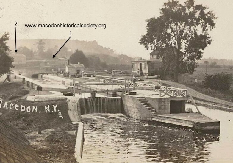 Lock 61 on the enlarged Erie was located just east of present Route 350.